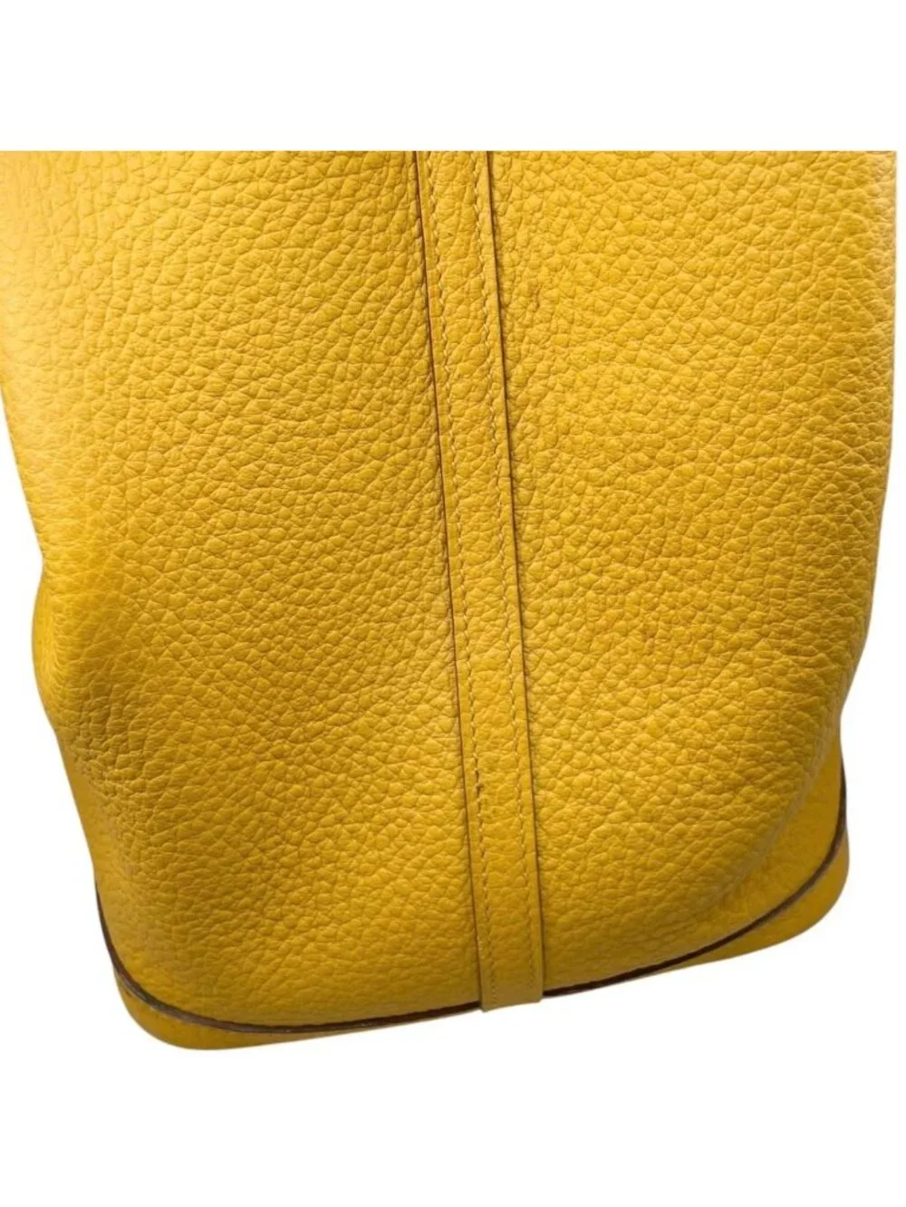 Hermes Tote Bag Garden Party PM Negonda Jaune Ambre Yellow Silver